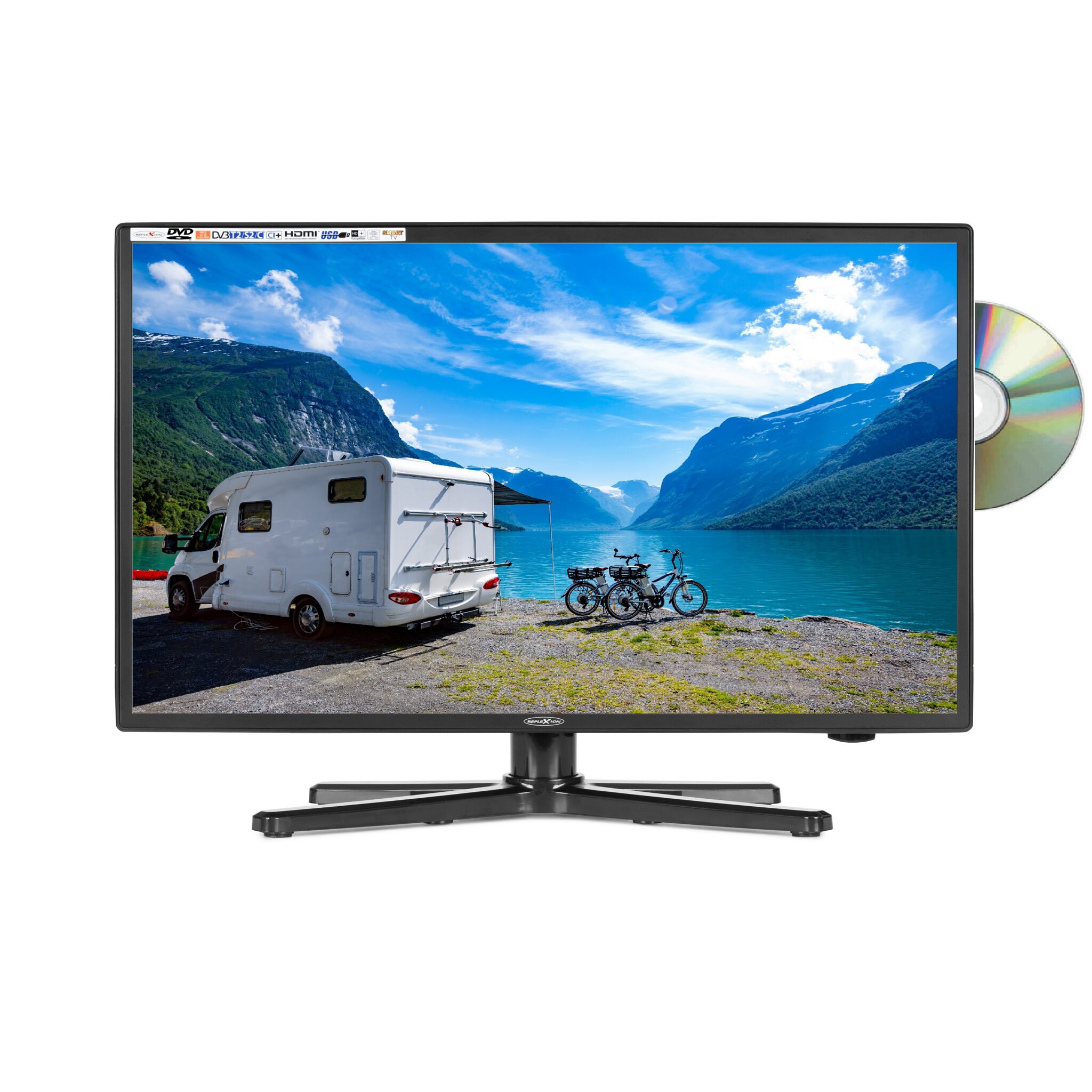 Reflexion 19" SMART LED-TV LDDW19i+ fürs Boot, Camping mit 12/24/240 V, WLAN, DVD