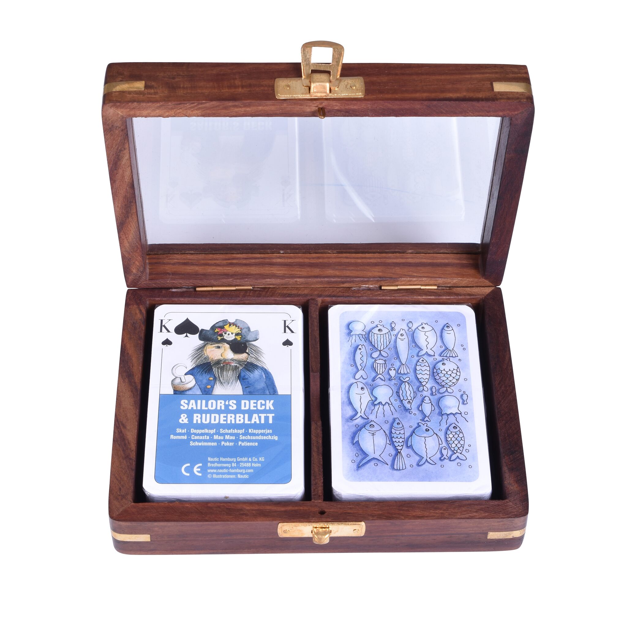 Kartenspiel mit Präsentbox CAPTAIN'S DECK & RUDERBLATT