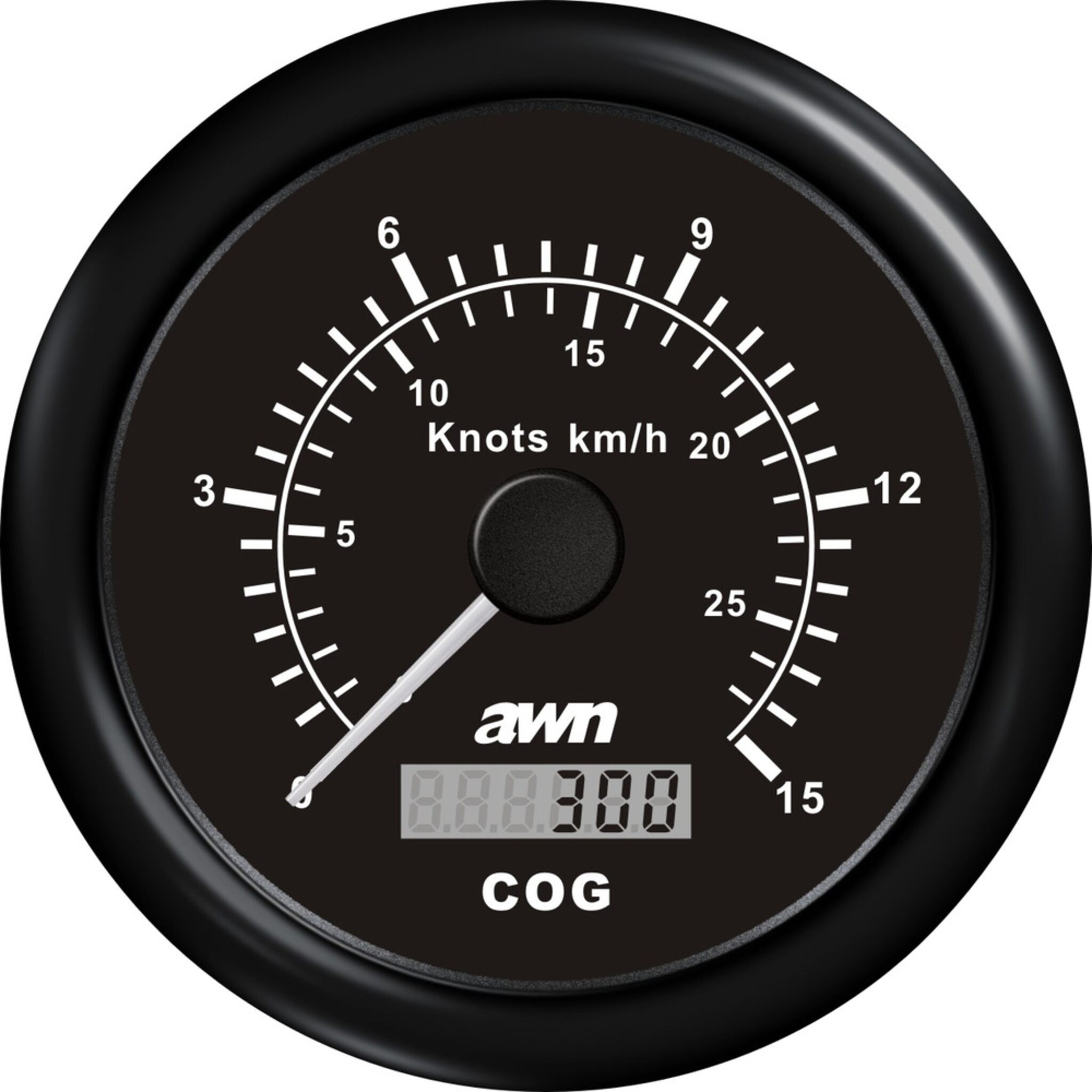 OceanTEC GPS-Speedometer 0-60 kn (schwarz)