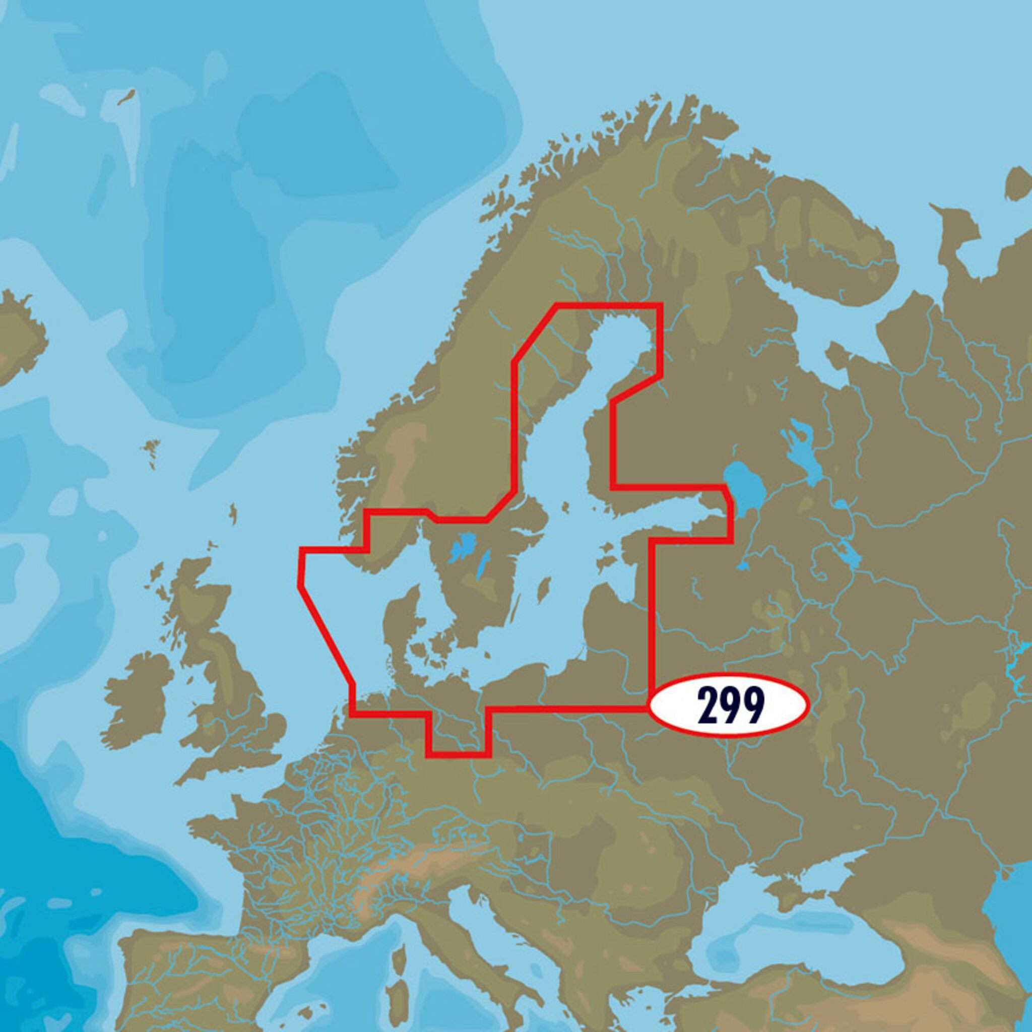 C-MAP 4D EN-D299 Baltic Sea and Denmark