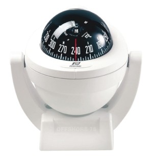 Kompass Offshore 75 mit Bügel Weiß/Schwarz ohne Beleuchtung 
