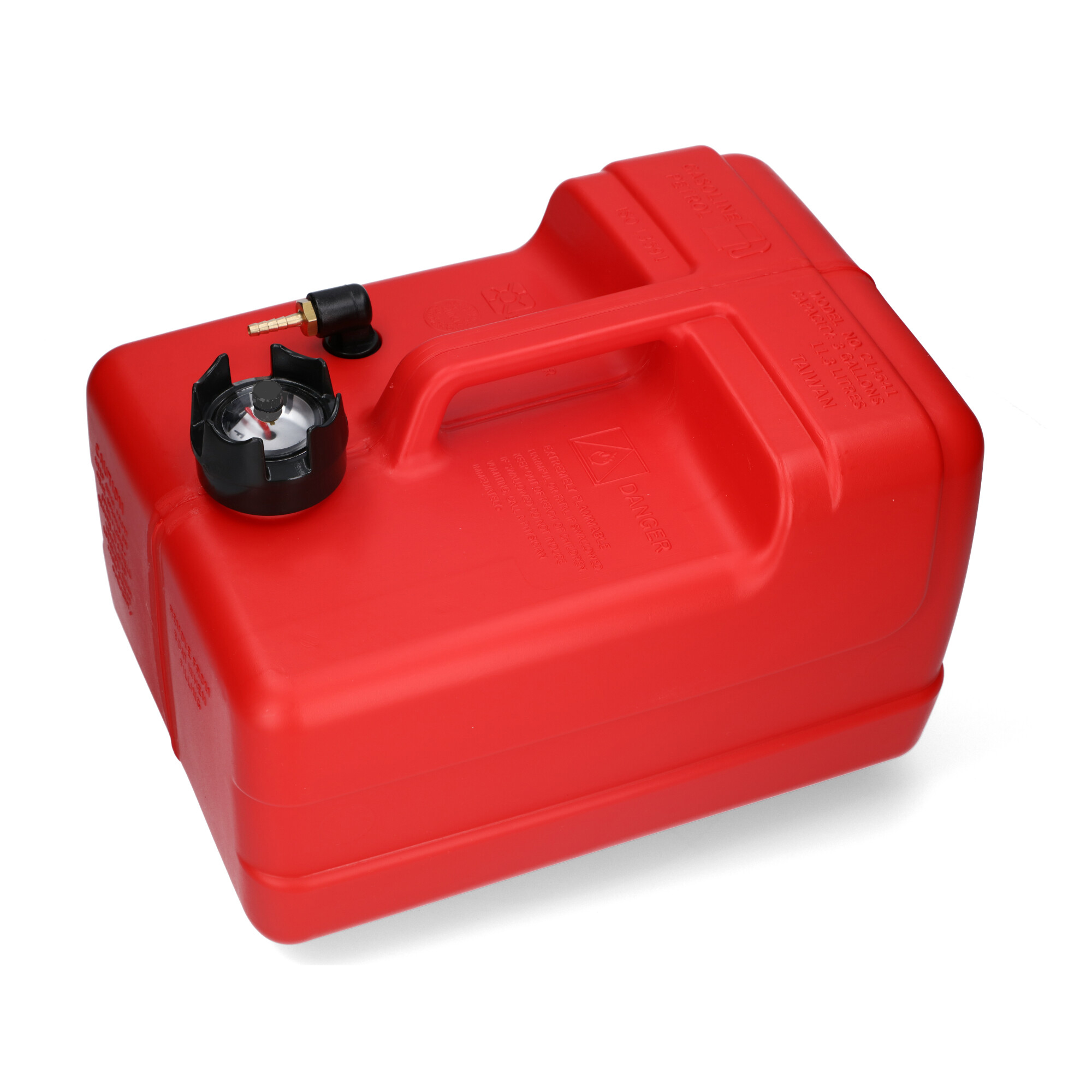 Kraftstofftank rot / Anschlussnippel (6mm) / Füllstandsanzeige manuell