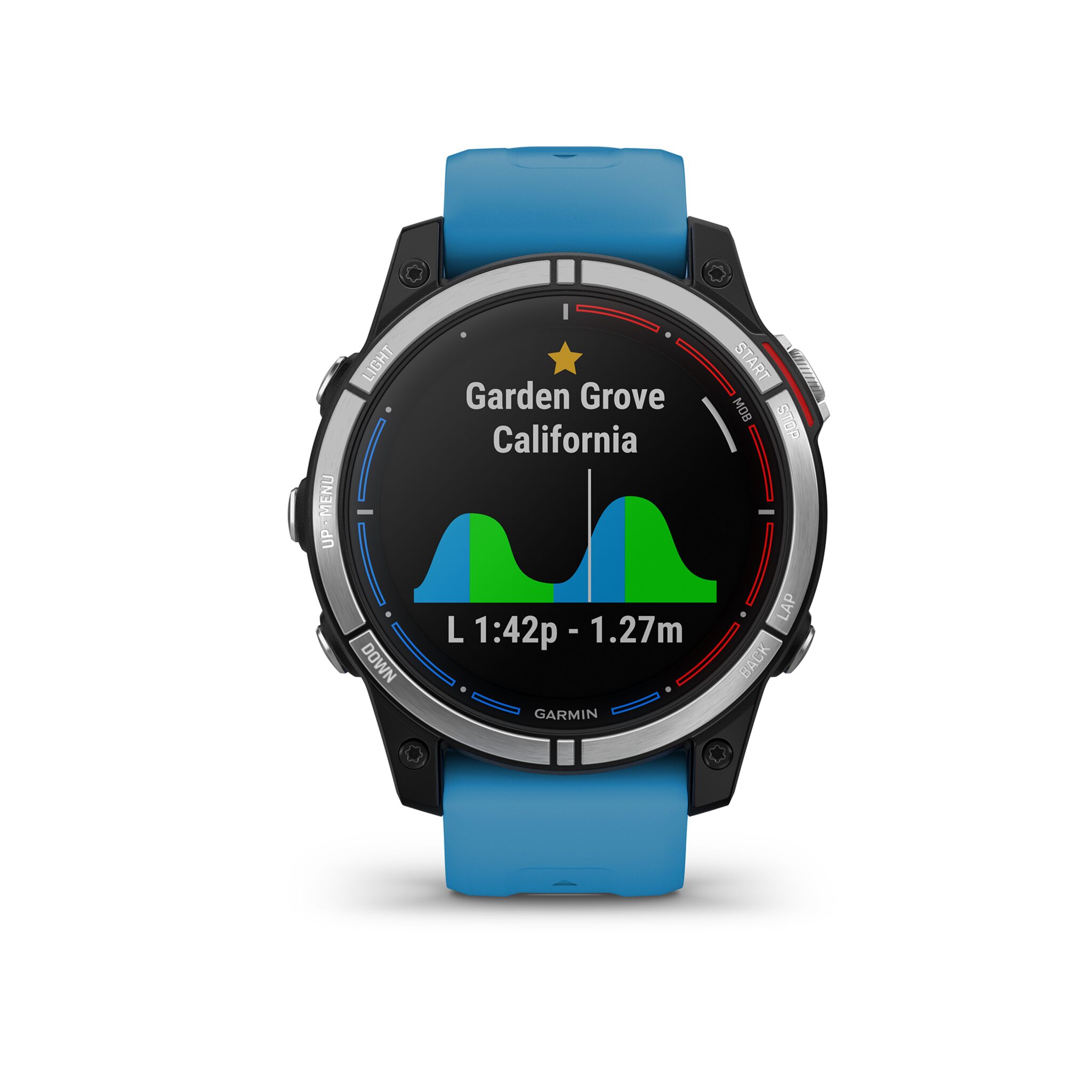 QUATIX 7 GPS-Marine Smartwatch schwarz/hellblau