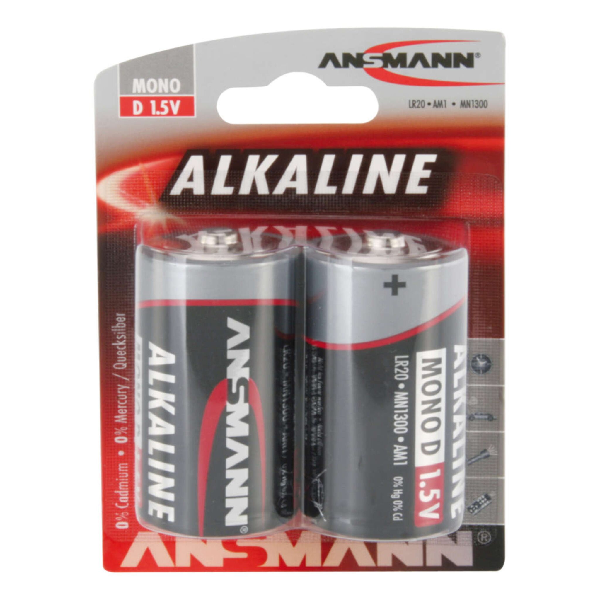 Alkaline Batterie Mono / D / LR20 - 2er Blister