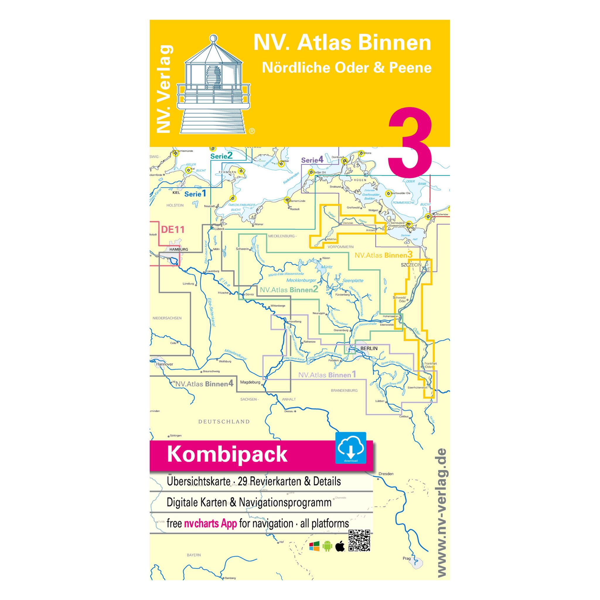 NV Atlas Binnen 3 - Nördliche Oder und Peene - Kombipack