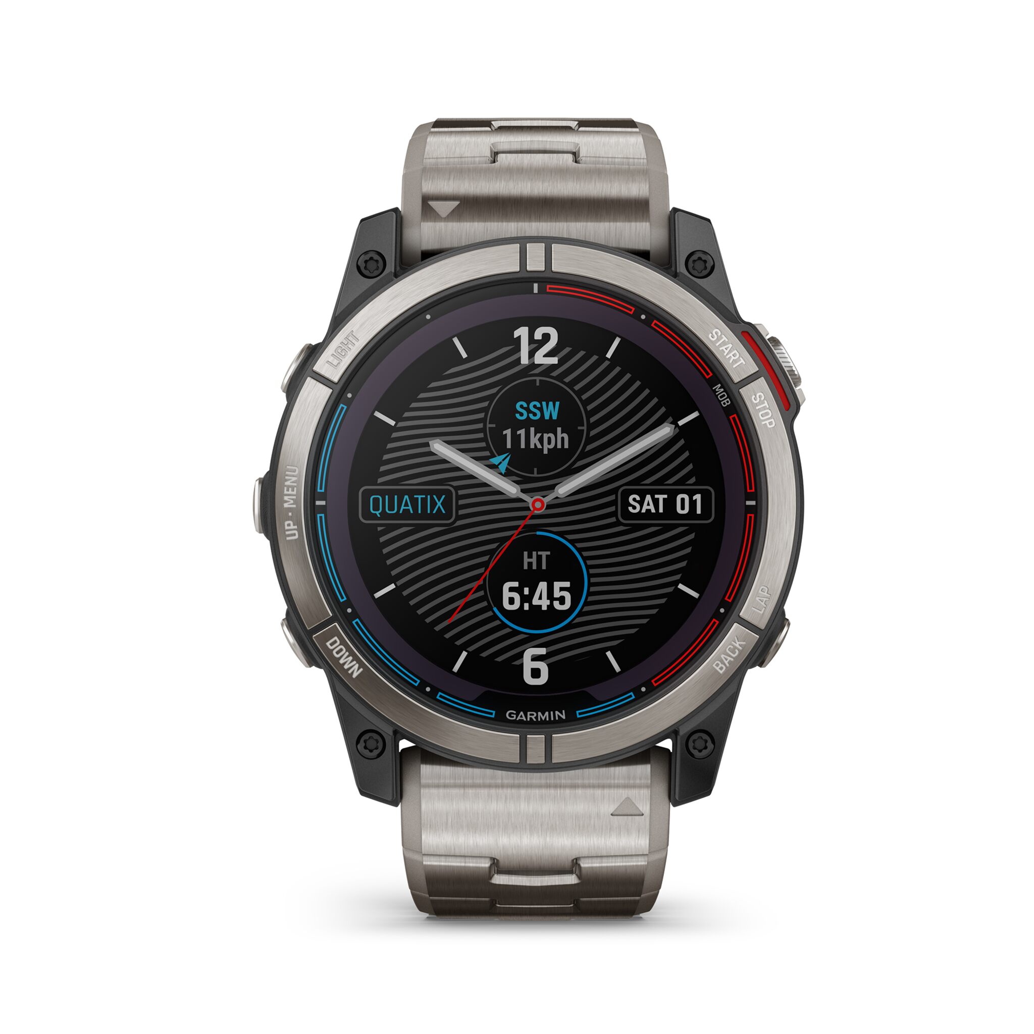 QUATIX 7X GPS-Marine Smartwatch Sapphire Solar Titan schwarz/silber