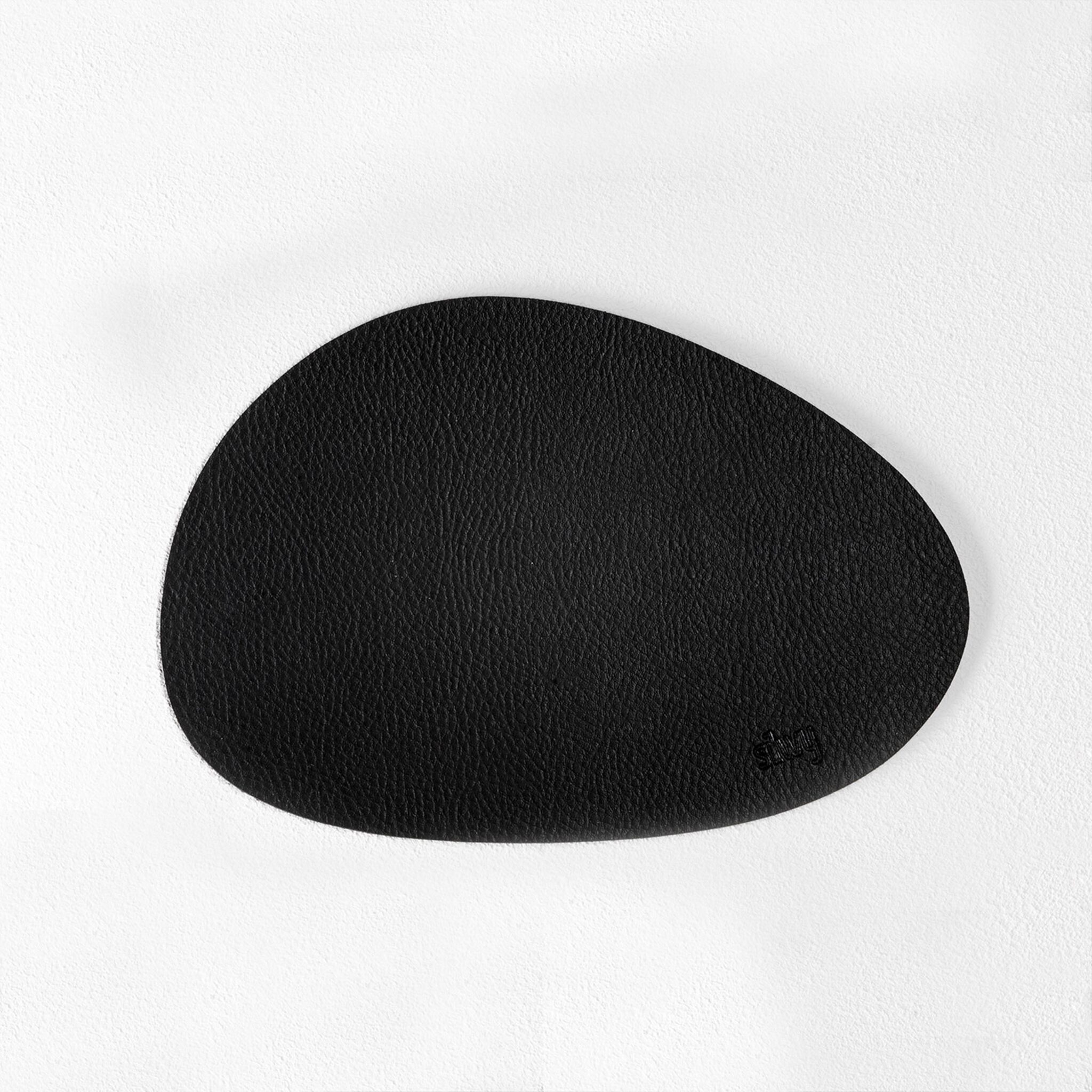 silwy 2er-Set Metall-Nano-Gel-Pads (freie Form) mit Leder-Coating, schwarz