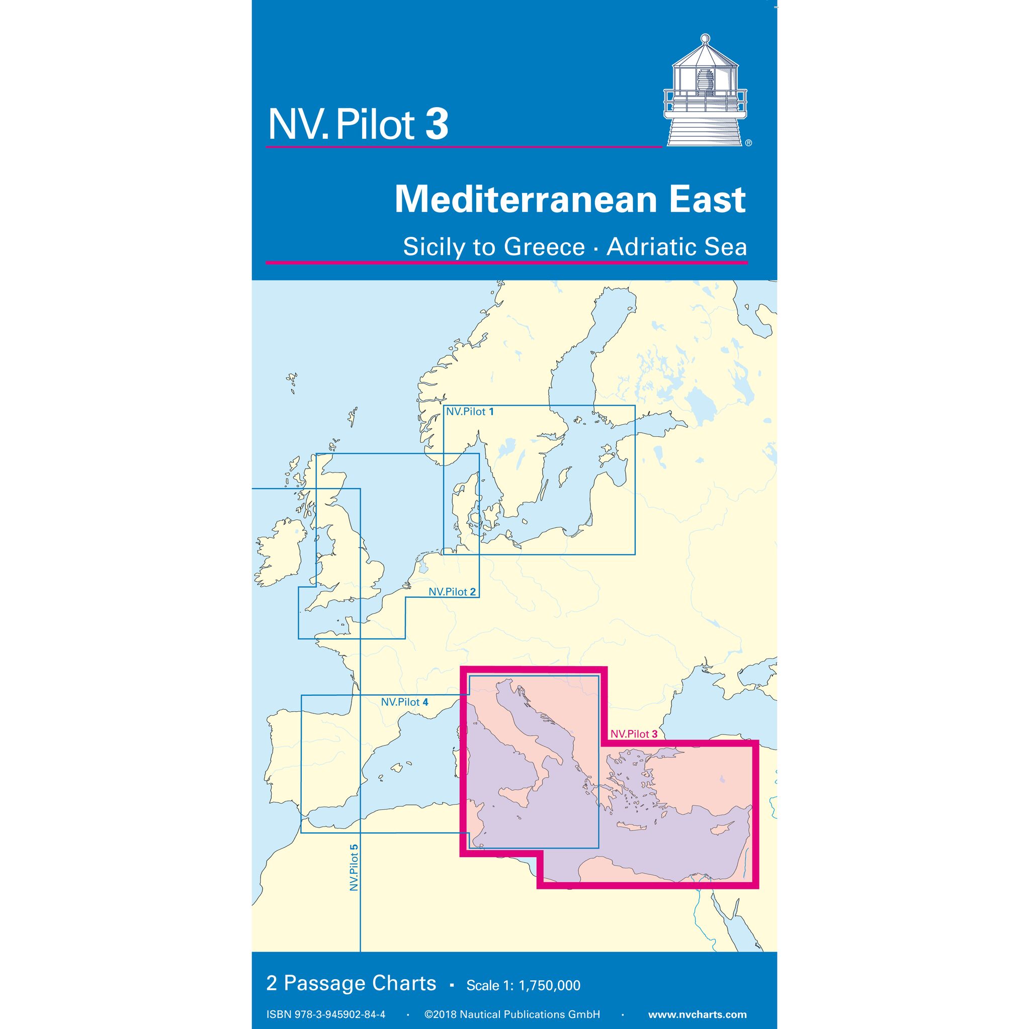 NV Pilot 3 Lotsenkarte Mediterranean East - Sicily to Greece - Adriatic Sea